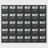 82e verjaardag: Art Deco Geïnspireerde look "82" e Cadeaupapier (Vlak)