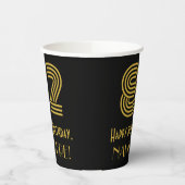 82e verjaardag: Art Deco Geïnspireerde look "82" e Papieren Bekers (Links)