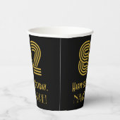 82e verjaardag: Art Deco Geïnspireerde look "82" e Papieren Bekers (Rechts)