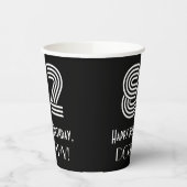 82e verjaardag — Art Deco Geïnspireerde look "82"  Papieren Bekers (Links)