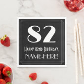 82e verjaardag ~ Art Deco geïnspireerde look "82", Servet (Insitu)