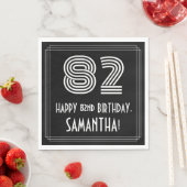 82e verjaardag: Art Deco Geïnspireerde look "82" + Servet (Insitu)