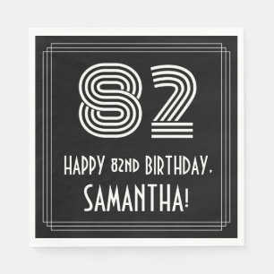 82e verjaardag: Art Deco Geïnspireerde look "82" + Servet