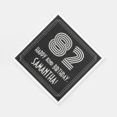 82e verjaardag: Art Deco Geïnspireerde look "82" + Servet (Hoek)