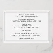 82e verjaardag — Art Deco Style "82" en naam Folie Uitnodiging (Achterkant)