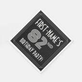 82e verjaardag: Art Deco Style + aangepaste naam Servet (Hoek)