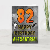 82e verjaardag: Eerie Halloween Theme + Aangepaste Kaart (Voorkant)