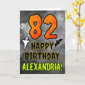 82e verjaardag: Eerie Halloween Theme + Aangepaste Kaart (Gele Bloem)