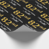 82e verjaardag: Elegante luxe Faux Gold look # Cadeaupapier (Hoek)