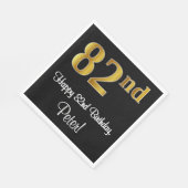 82e verjaardag ~ Elegante luxe Faux Gold look # Servet (Hoek)