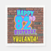 82e verjaardag ~ Fun, door Urban Graffiti geïnspir Servet (Voorkant)