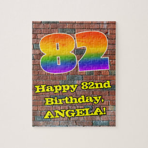 82e verjaardag: Fun Graffiti-geïnspireerde regenbo Legpuzzel