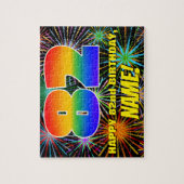 82e verjaardag: Fun, kleurrijk gevuurwerk Legpuzzel (Verticaal)