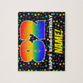 82e verjaardag - Fun, kleurrijk Star Field Pattern Legpuzzel (Verticaal)