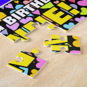 82e verjaardag - Fun, liefhebbende hartvormen + "8 Legpuzzel (Zijkant)