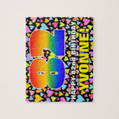 82e verjaardag - Fun, liefhebbende hartvormen + "8 Legpuzzel (Verticaal)