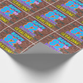 82e verjaardag: Fun, Urban Graffiti geïnspireerd K Cadeaupapier (Hoek)