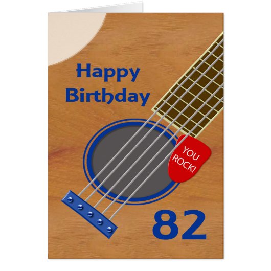 82e verjaardag gitaarspeler Birthday (Voorkant)