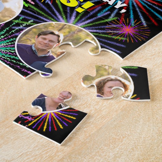 82e verjaardag: Leuke regenboog #, aangepaste naam Legpuzzel (Zijkant)