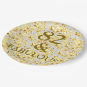 82e verjaardag papieren bordje (Gekanteld)