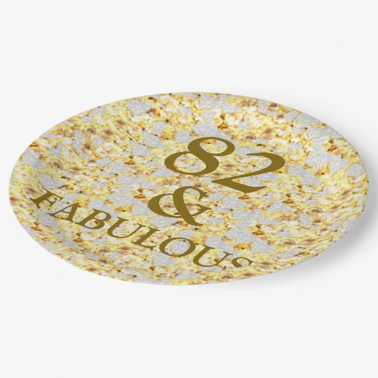 82e verjaardag papieren bordje (Gekanteld)