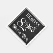 82e verjaardag Partij — Fancy Manuscript + de Naam Servet (Hoek)