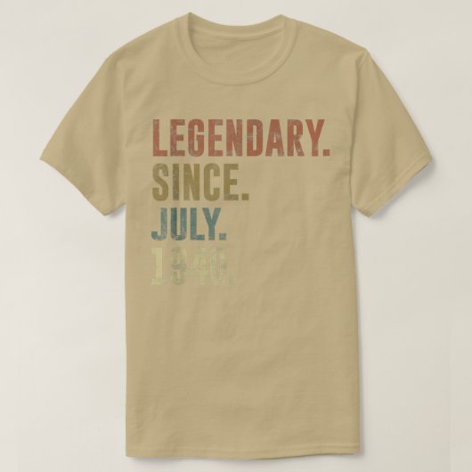 82e  verjaardag sinds juli 1940 t-shirt (Design voorkant)
