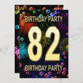 82e verjaardag van de uitnodigingen van het Vuurwe (Voorkant / Achterkant)