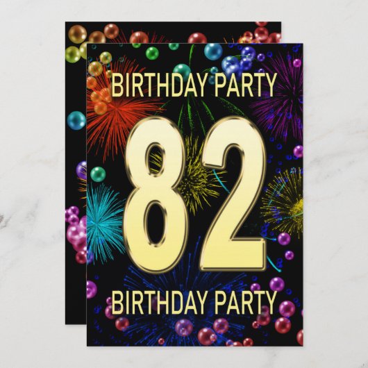 82e verjaardag van de uitnodigingen van het Vuurwe (Voorkant / Achterkant)