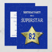 82e verjaardag voor een superster kaart (Voorkant / Achterkant)