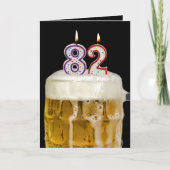 82e verjaardag zwarte bier kaart (Voorkant)
