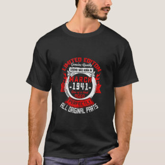 82e verjaardagscadeau legendes geboren in maart 19 t-shirt