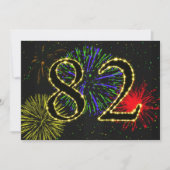 82e verjaardagsfeestje uitnodigen kaart (Voorkant)