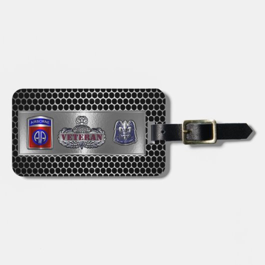 82e Veteraan, divisie Luchtvaart Bagagelabel (Voorkant horizontaal)