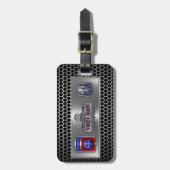 82e Veteraan, divisie Luchtvaart Bagagelabel (Voorkant verticaal)