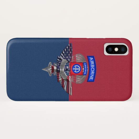 82e Veteraan, divisie Luchtvaart Case-Mate iPhone Case (Achterkant (horizontaal))