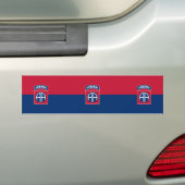 82e Veteraan, divisie Vlag militaire veteraan Bumpersticker (Op auto)