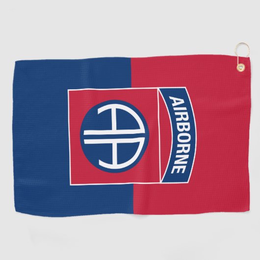 82e Veteraan, divisie Vlag militaire veteraan Golfhanddoek (Horizontaal)