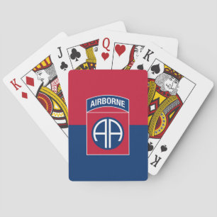82e Veteraan, divisie Vlag militaire veteraan Pokerkaarten