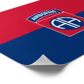 82e Veteraan, divisie Vlag militaire veteraan Poster (Hoek)