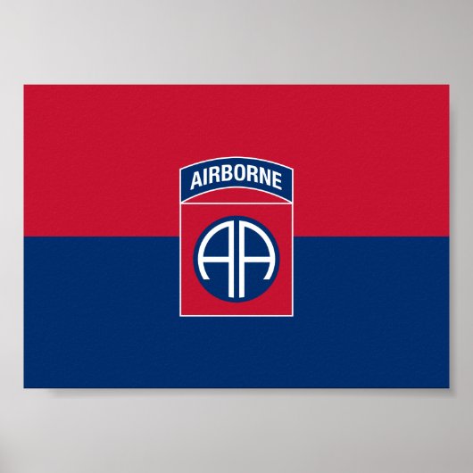 82e Veteraan, divisie Vlag militaire veteraan Poster (Voorkant)