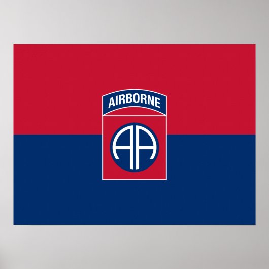 82e Veteraan, divisie Vlag militaire veteraan Poster (Voorkant)