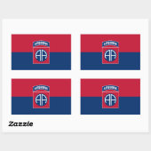 82e Veteraan, divisie Vlag militaire veteraan Rechthoekige Sticker (Vel)
