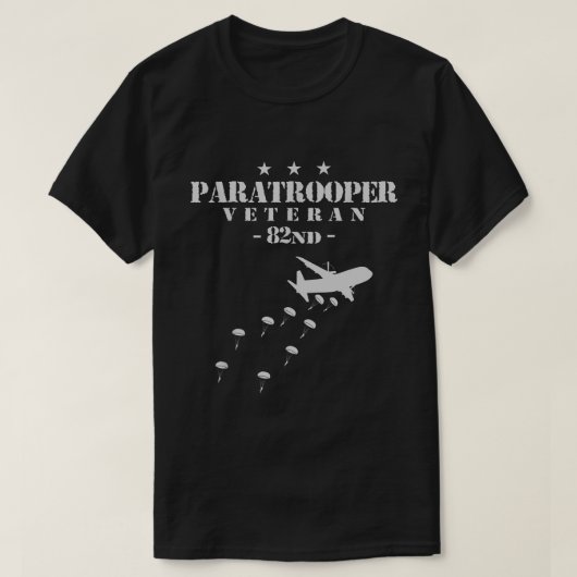 82e Veteraan Paratrooper T-shirt (Design voorkant)