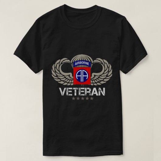82e Veteraan van Paratrooper  T-shirt (Design voorkant)