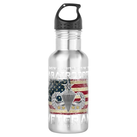 82e Veteraan van Paratrooper Waterfles (Voorkant)
