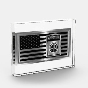 82e Vlag van staal in de luchtsector met pleister Fotoblokken