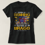 82e vliegerveteraan geboren op Ft Benning, verhoog T-shirt (Design voorkant)