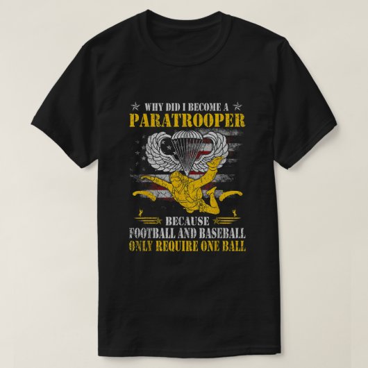 82nd 101st Airborne Paratrooper Jump Tshirt, Veter T-shirt (Design voorkant)