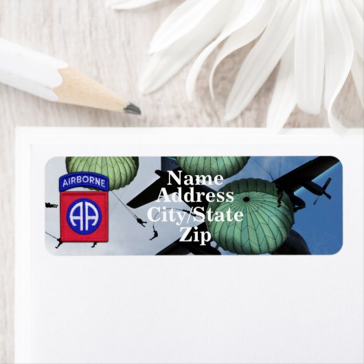 82nd ABN Airborne Division address label (Insitu)